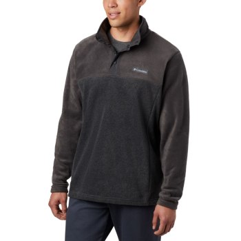 Columbia Steens Mountain Half Snap Fleece, Pullover Grises Para Hombre | 470326-RLZ